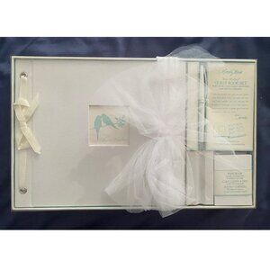 Mindy Weiss White/Ivory "With Love From" Wish Book Guest Book Set
